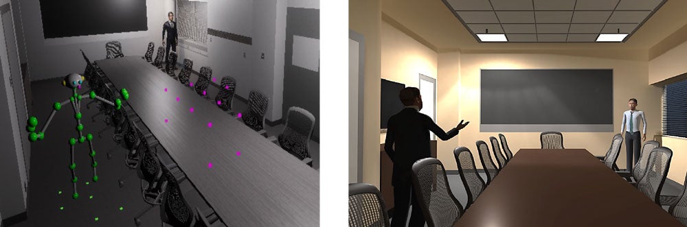 Examples of digital simulations that can be created in the Smart Conference Room